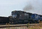 NS 8554 leads a northbound train past Pomona tower